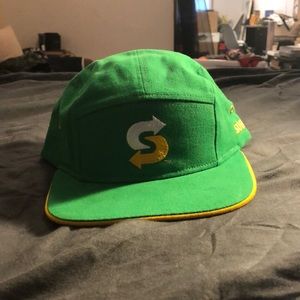 Green subway hat